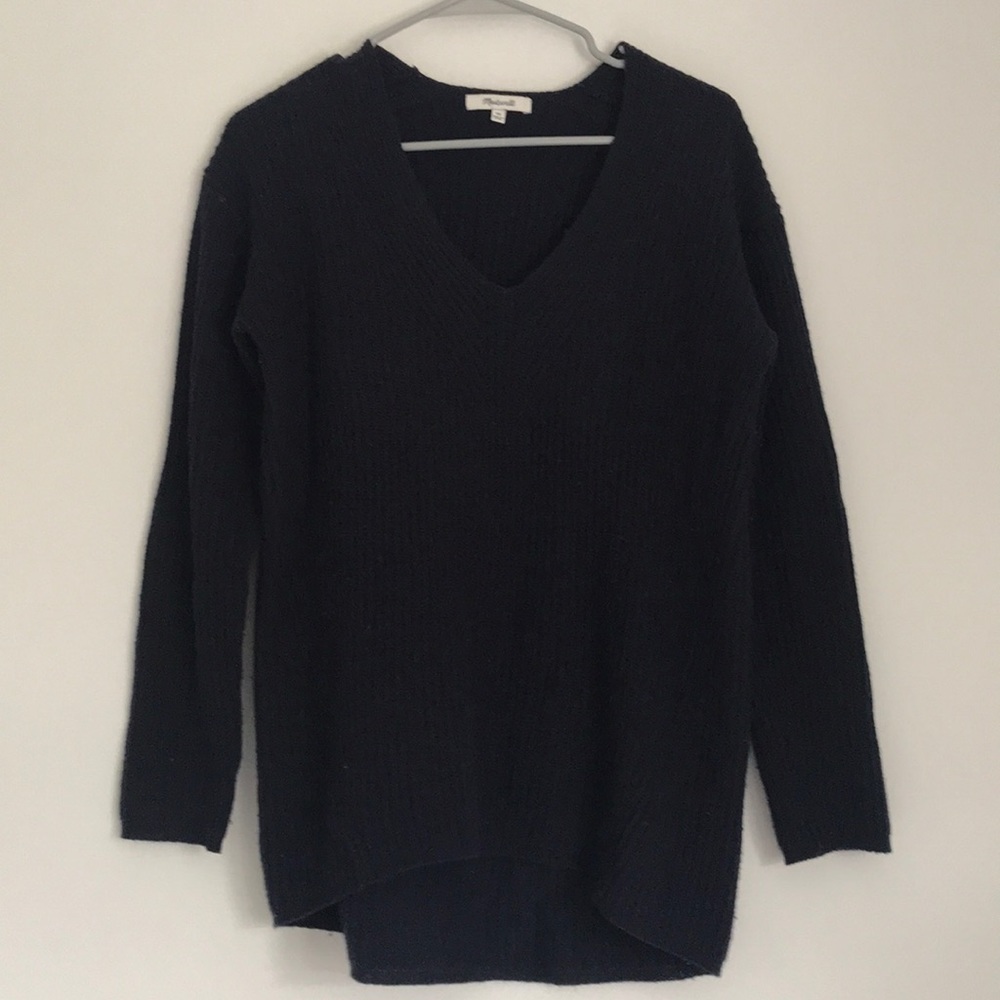 Madewell navy blue wool sweater